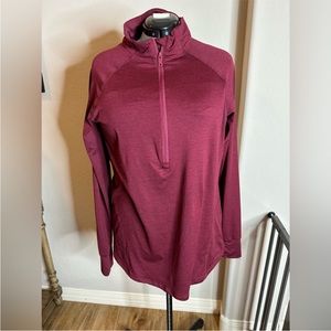 Latched Mama 1/4 Zip Performance Nursing Pullover - Burgundy